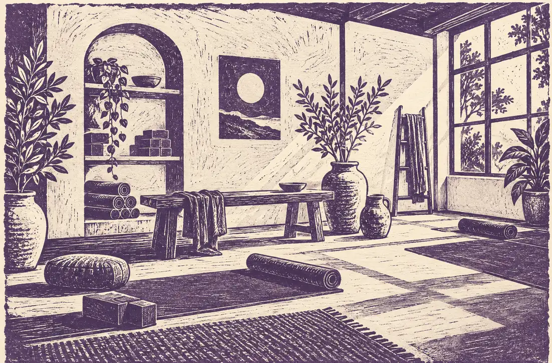 Illustration of wellness businesses and their working space